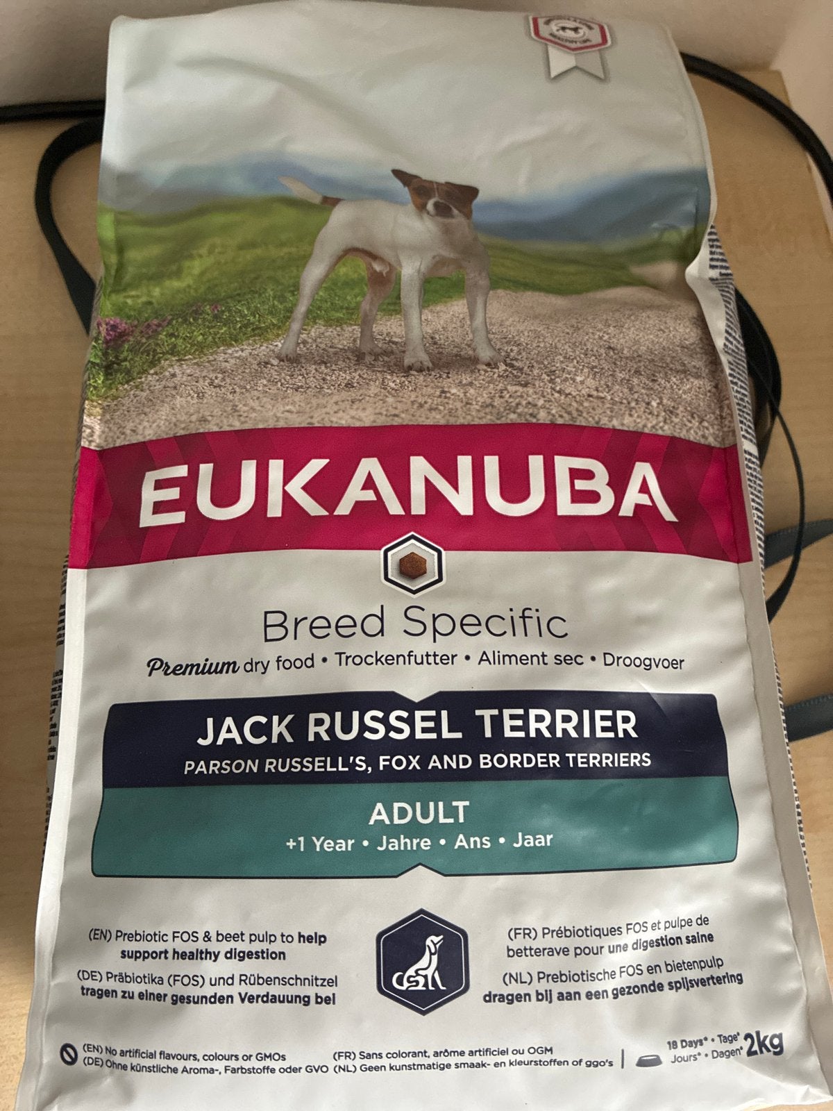 Eukanuba jack russel brokken, Ophalen, Hond