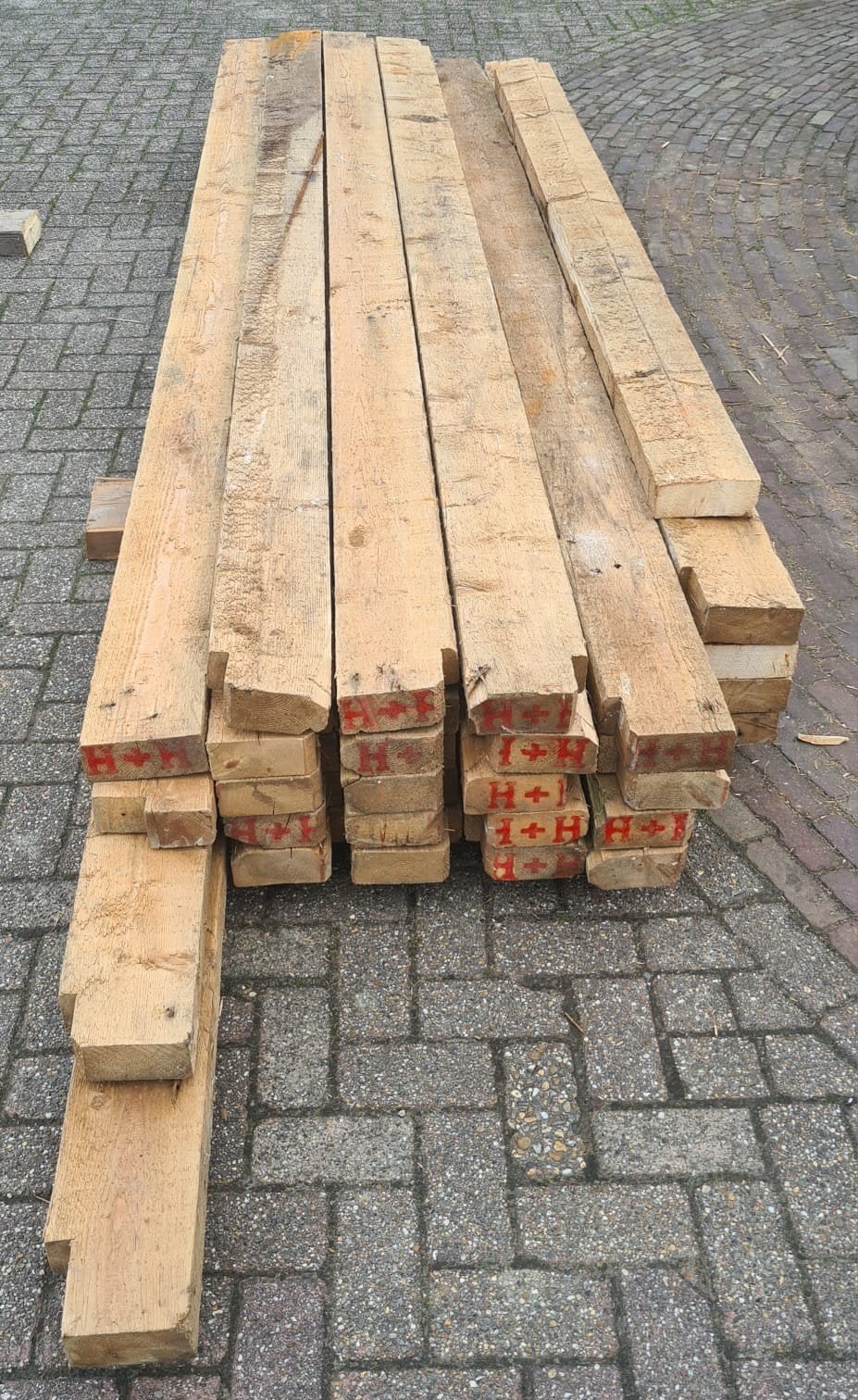 partij gebruikte vuren balken, Ophalen, Gebruikt, Balk, Vuren