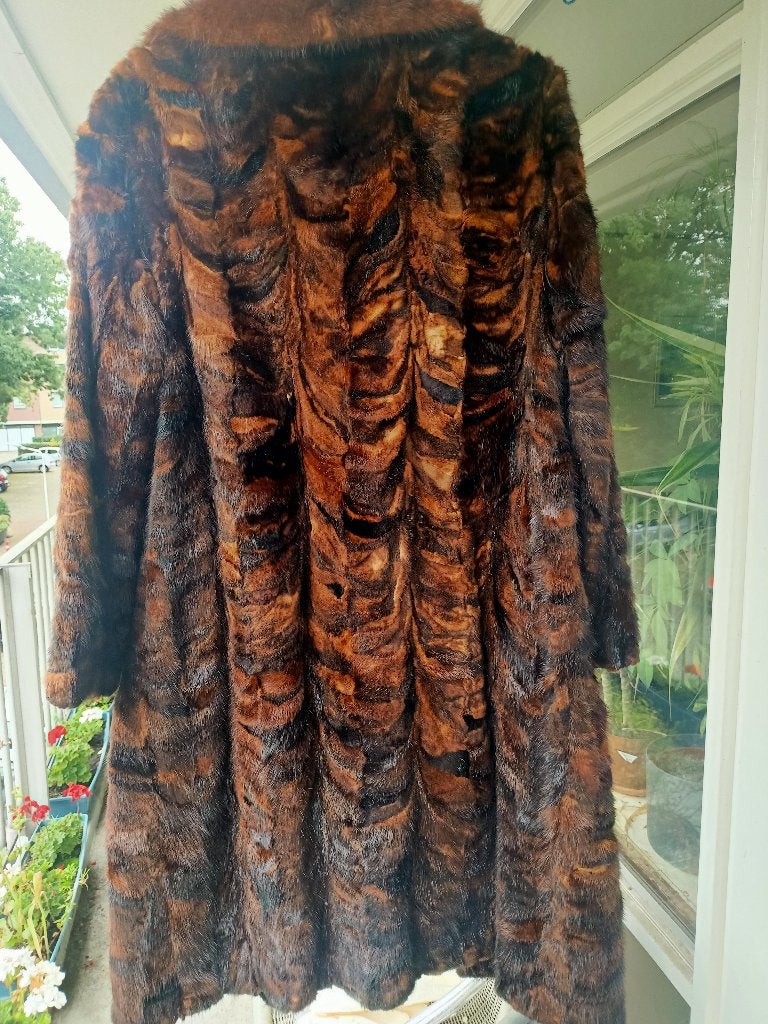 Vintage Dames Bontjas echt nerts bont, Ophalen of Verzenden, Zo goed als nieuw, Maat 38/40 (M), Bruin