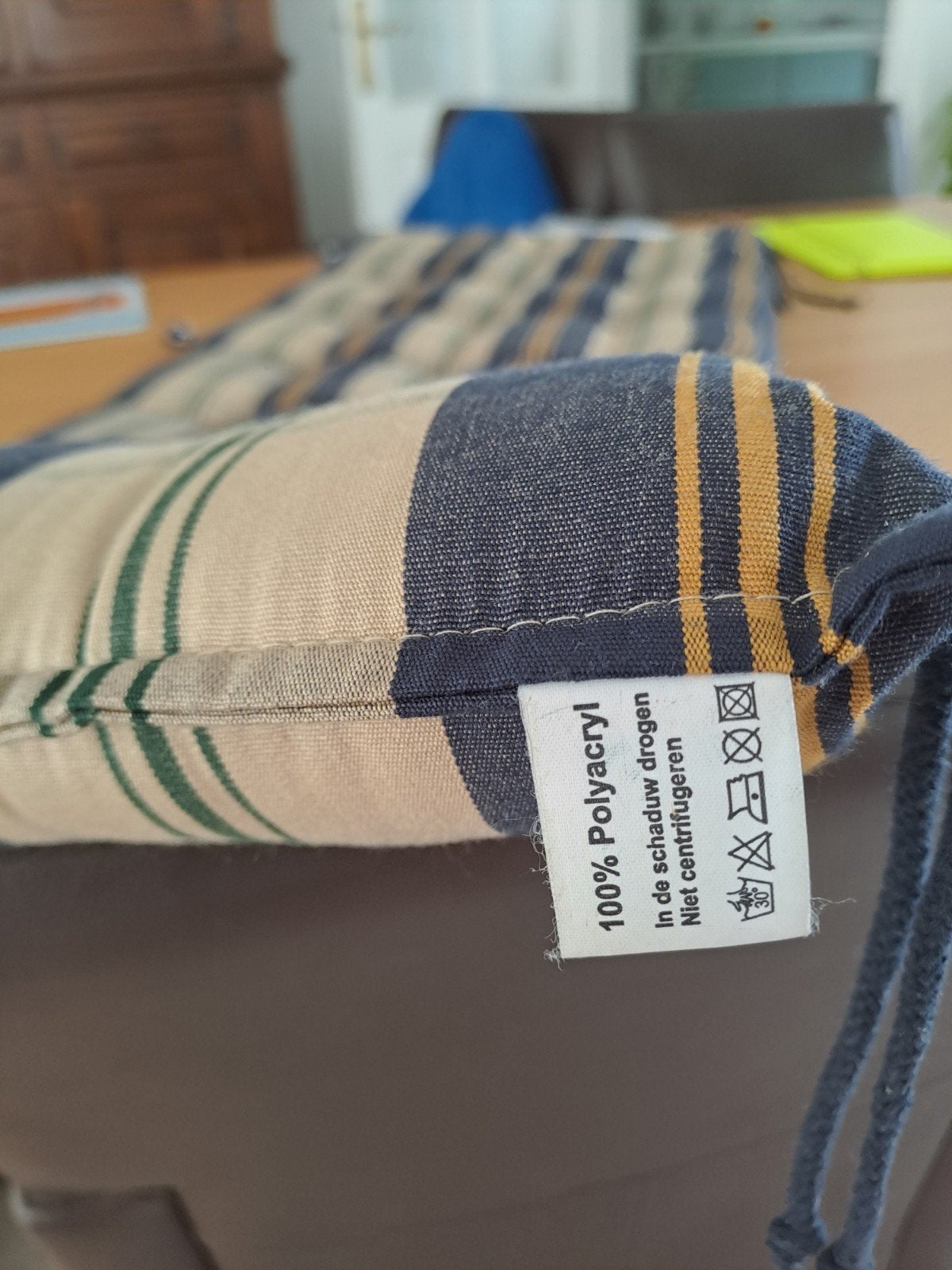 Kussen voor tuinbank met rits  1.20 x 50 cm, Ophalen