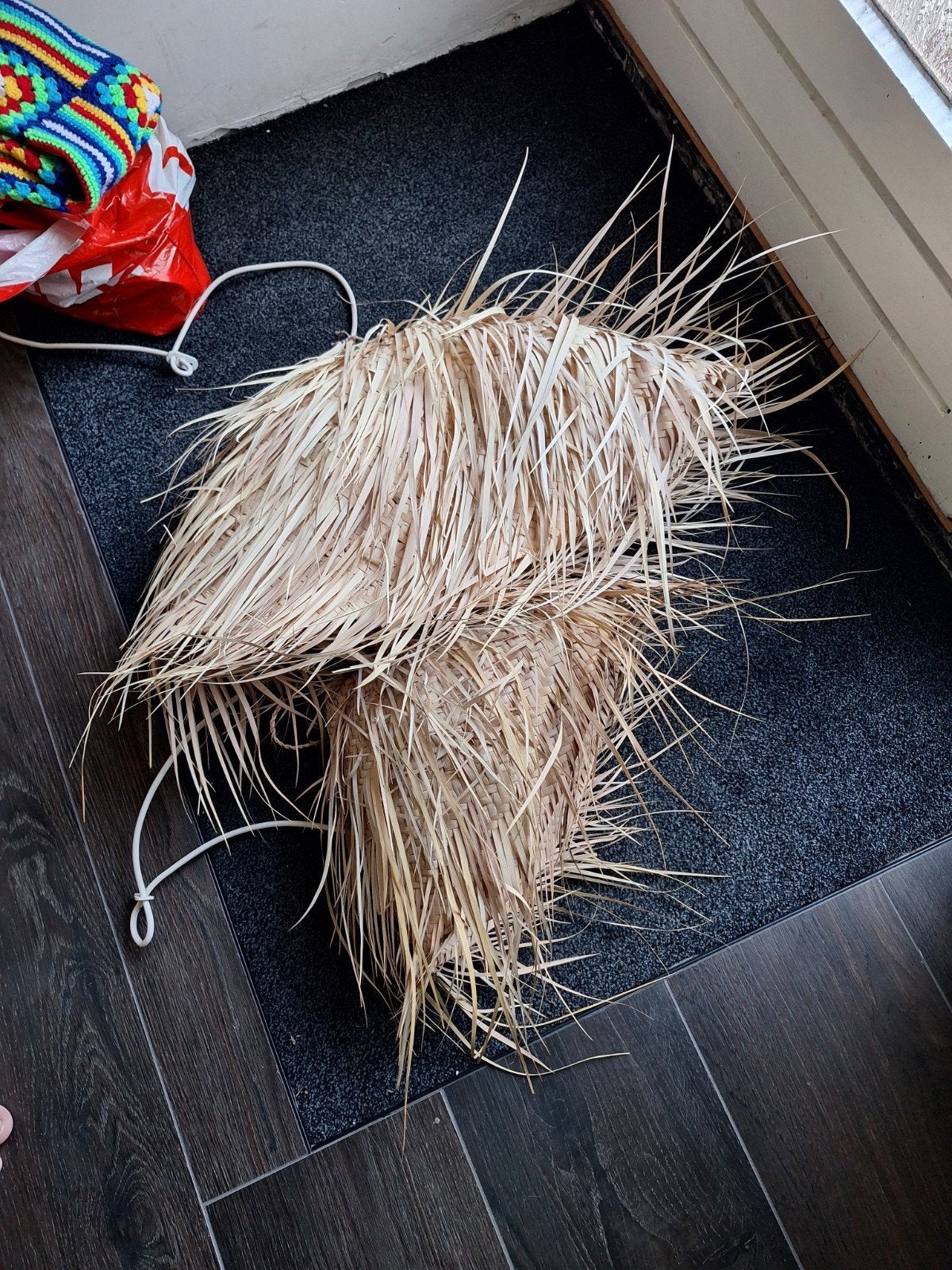2 rotan lampen, Ophalen, Overige materialen, E27 (groot), Zo goed als nieuw