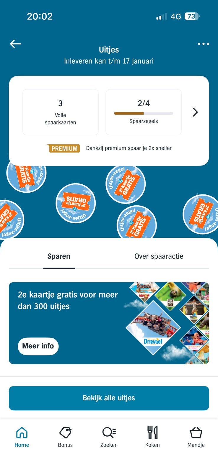 AH uitjeszegels 2e kaartje gratis dierentuin, pretpark, eten, Albert Heijn, Ophalen