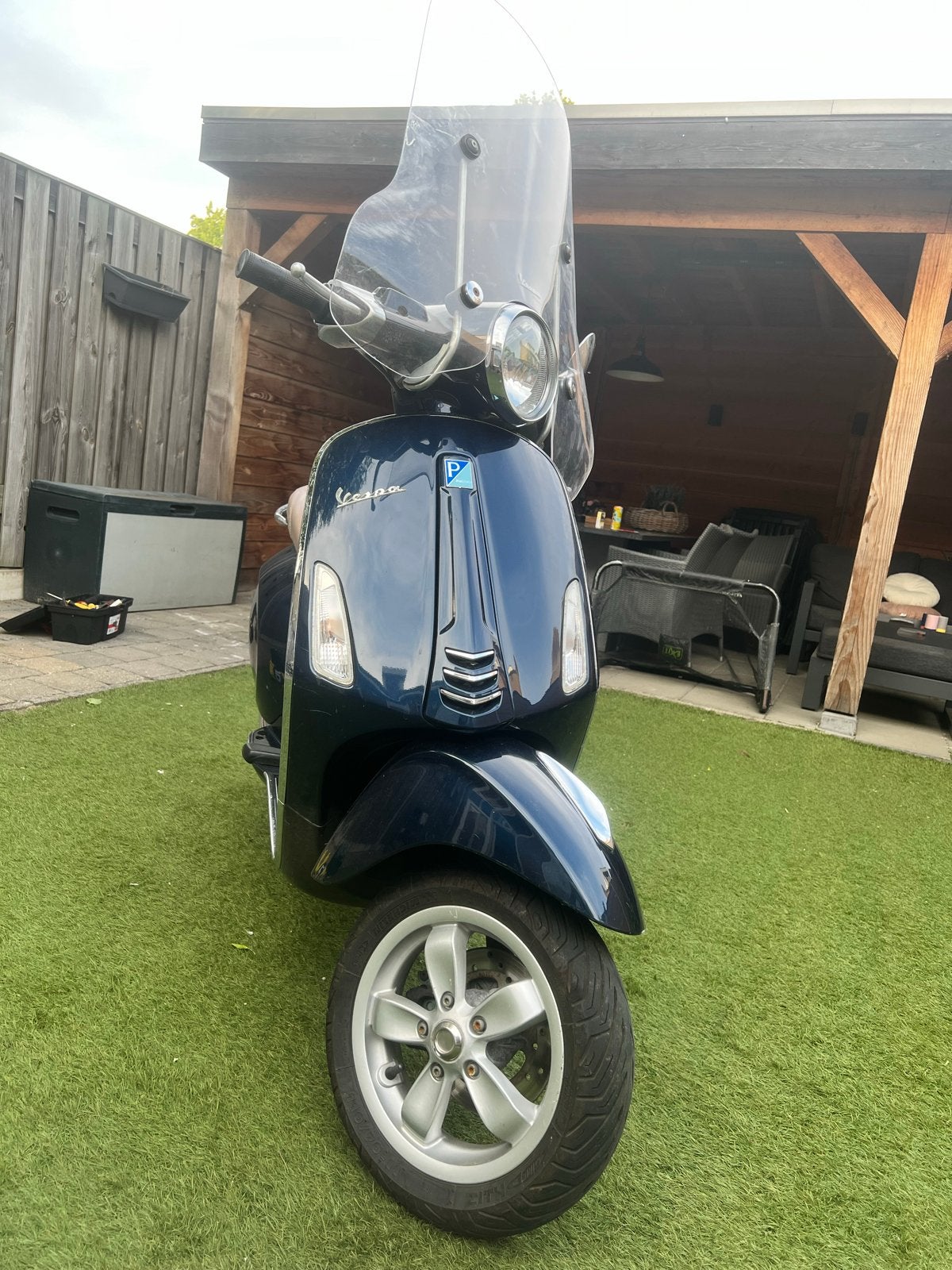 Vespa Primavera 2016 - Donkerblauw, Gebruikt, Overige modellen, Maximaal 45 km/u, Ophalen of Verzenden