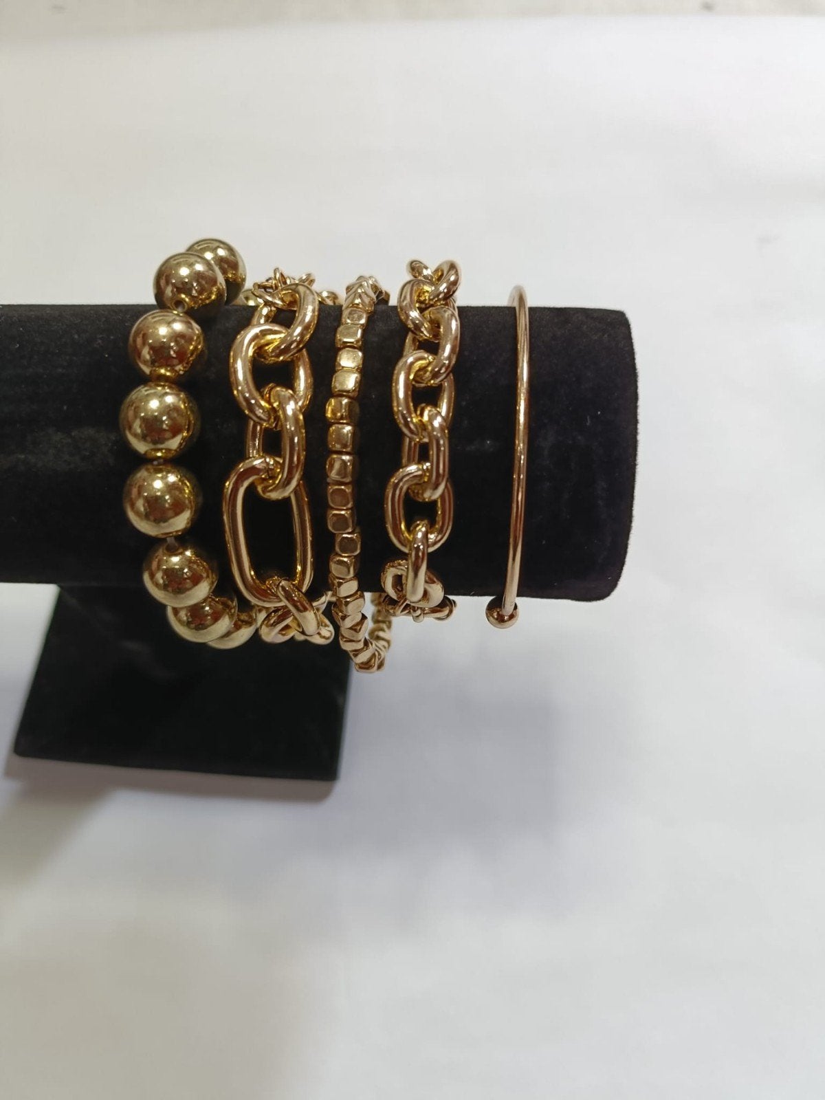 Goudkleurige Armbanden Set, Verzenden, Nieuw, Overige kleuren