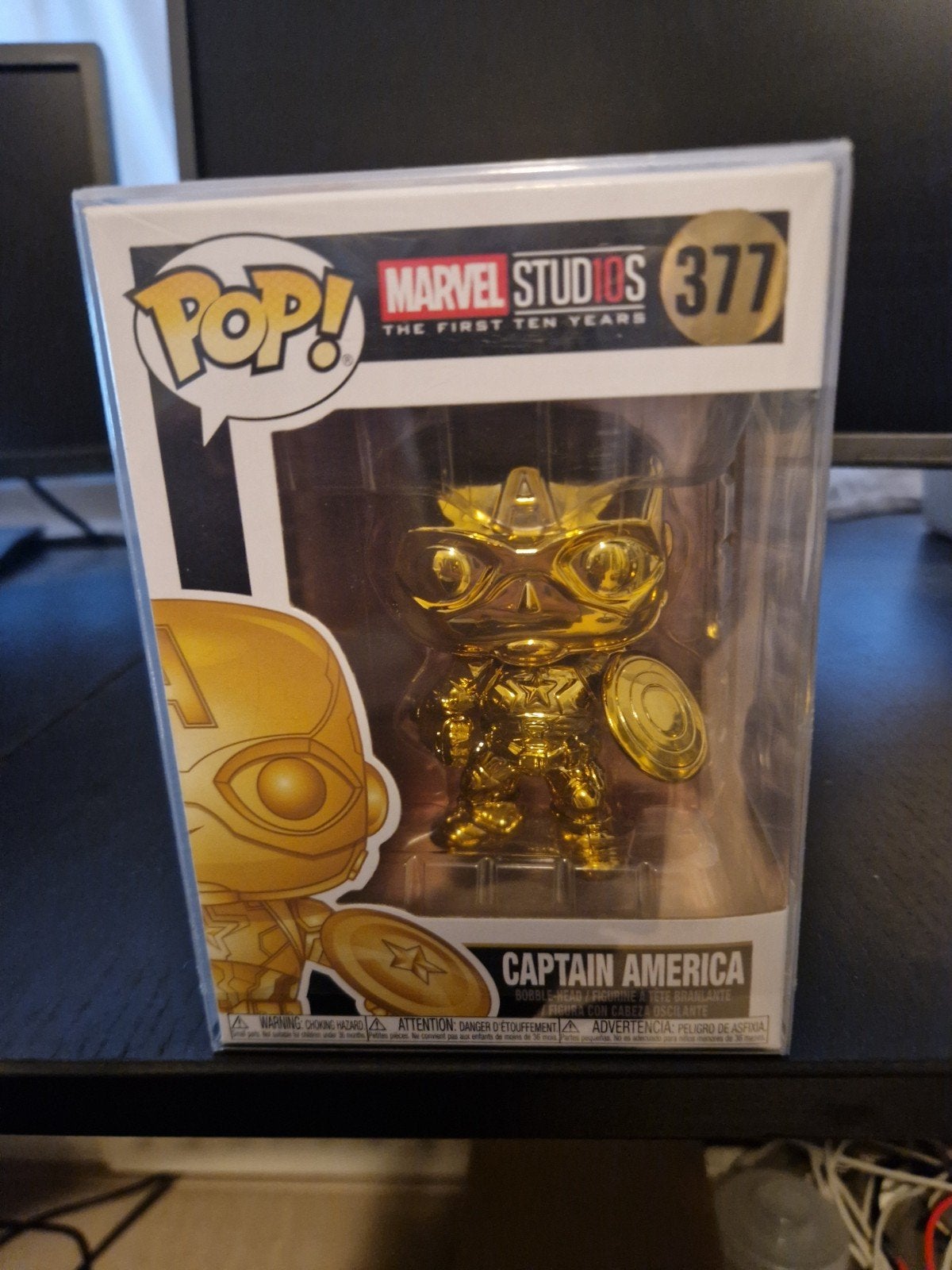Funko Pop! Marvel Studios Captain America Goud #377, Ophalen, Nieuw