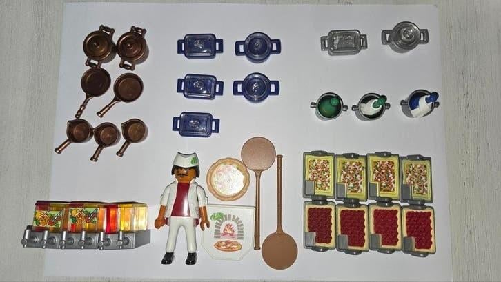 Playmobil pannen, plaatgebak, champagne, pizza, Ophalen of Verzenden, Gebruikt