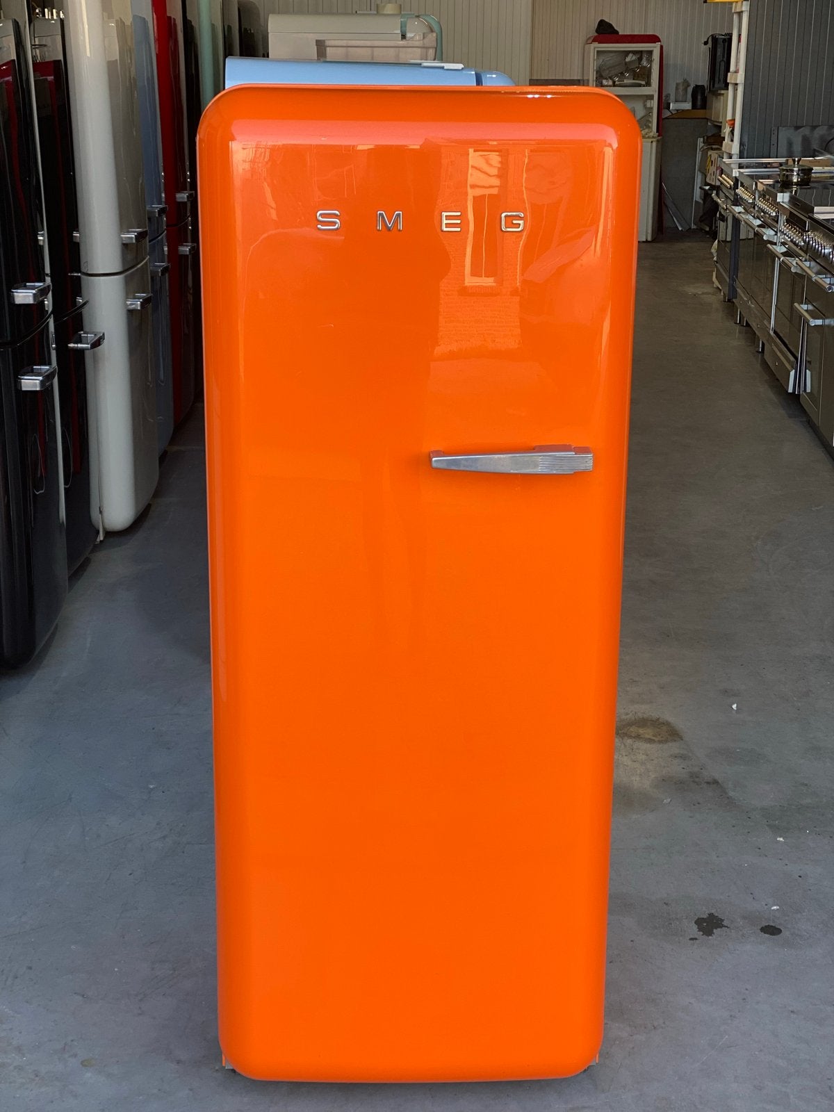 SMEG Koelkast Oranje - Retro Design, Zonder Vriesvak, 150 tot 200 liter, Bella, Ophalen of Verzenden, 140 tot 160 cm