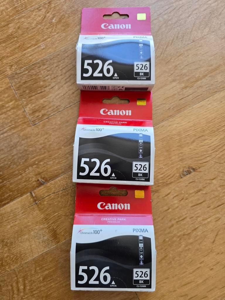 Canon Cartridges Zwart - CLI-526BK (3 stuks), Computers en Software, Printerbenodigdheden, Nieuw, Cartridge, Ophalen of Verzenden