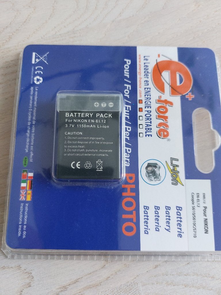 Nieuw EN-EL12 Accu voor Nikon camera's merk Lithium-ion, Audio, Tv en Foto, Fotocamera's Digitaal, Nieuw, Ophalen of Verzenden