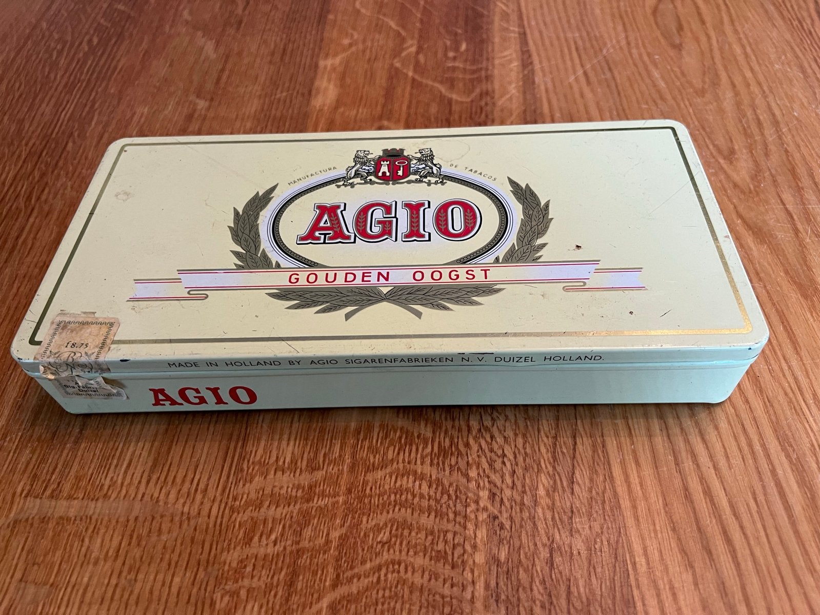 Vintage AGIO Gouden Oogst Sigaren Blik, Verzamelen, Blikken, Ophalen of Verzenden, Gebruikt, Overige, Overige merken