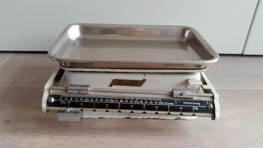 ouderwetse weegschaal merk Zenith jaren 50, Antiek en Kunst, Ophalen of Verzenden