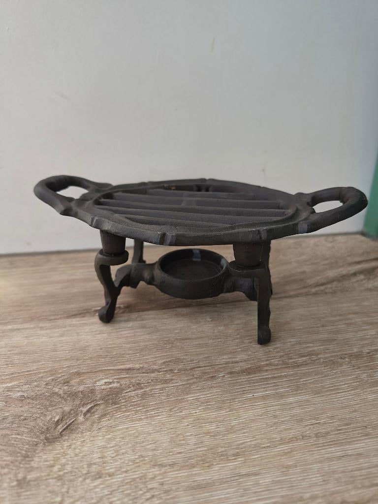 Prachtige gietijzeren warmhouder, warmhoudplaat gietijzer., Antiek en Kunst, Ophalen of Verzenden