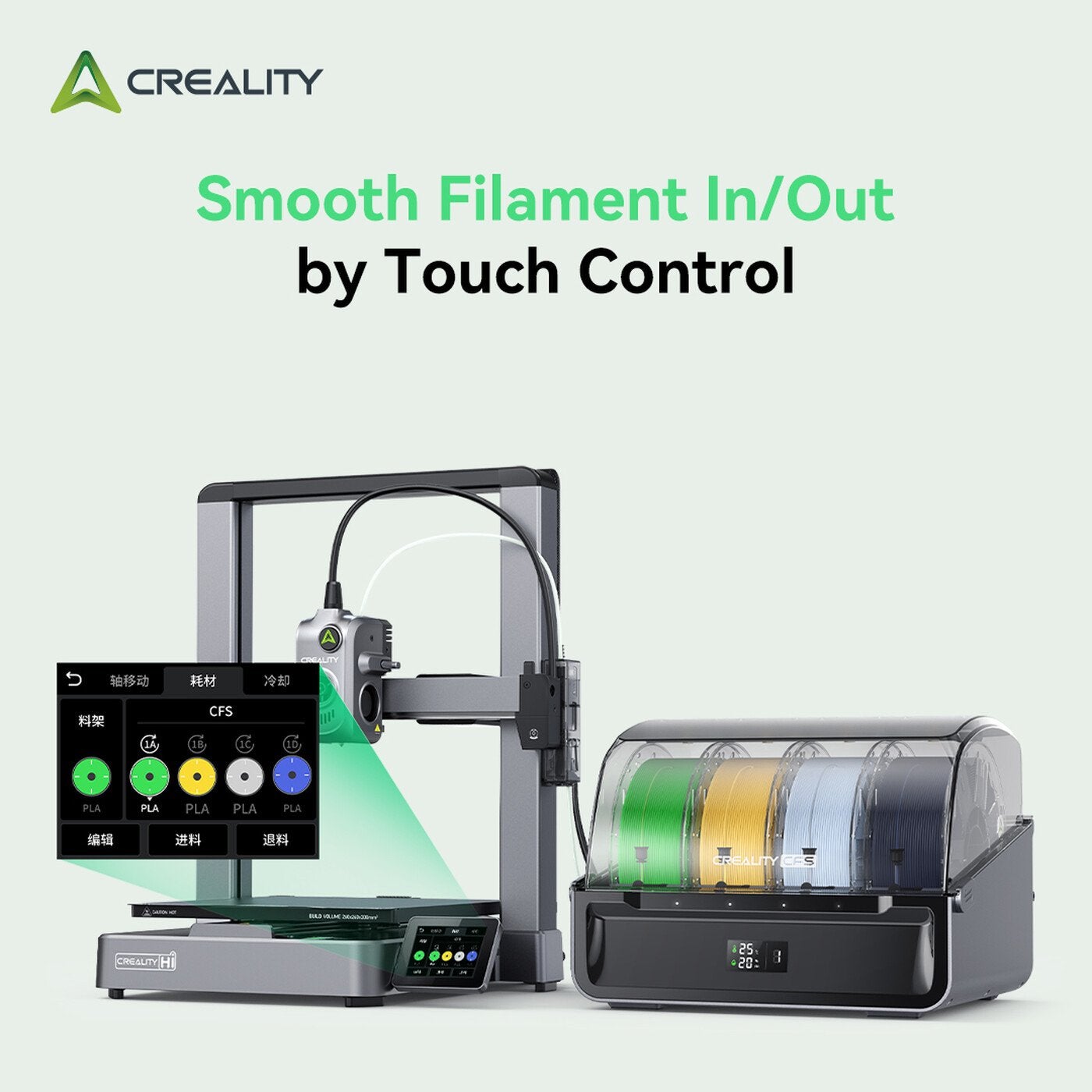 NIEUW – Creality Hi Combo 3D Printer + CFS Multicolor, Ophalen, Ingebouwde Wi-Fi, Nieuw, Filament