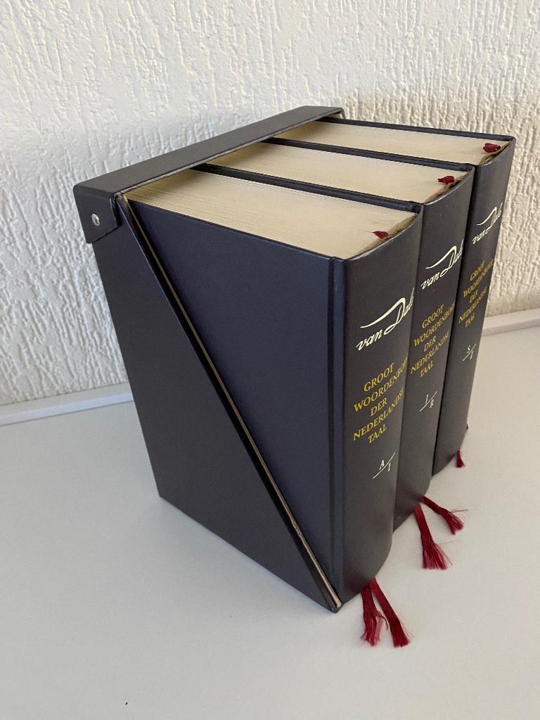 van Dale drie delig de luxe uitgave Der Nederlandse Taal, Boeken, Woordenboeken, Ophalen of Verzenden, Zo goed als nieuw, Van Dale