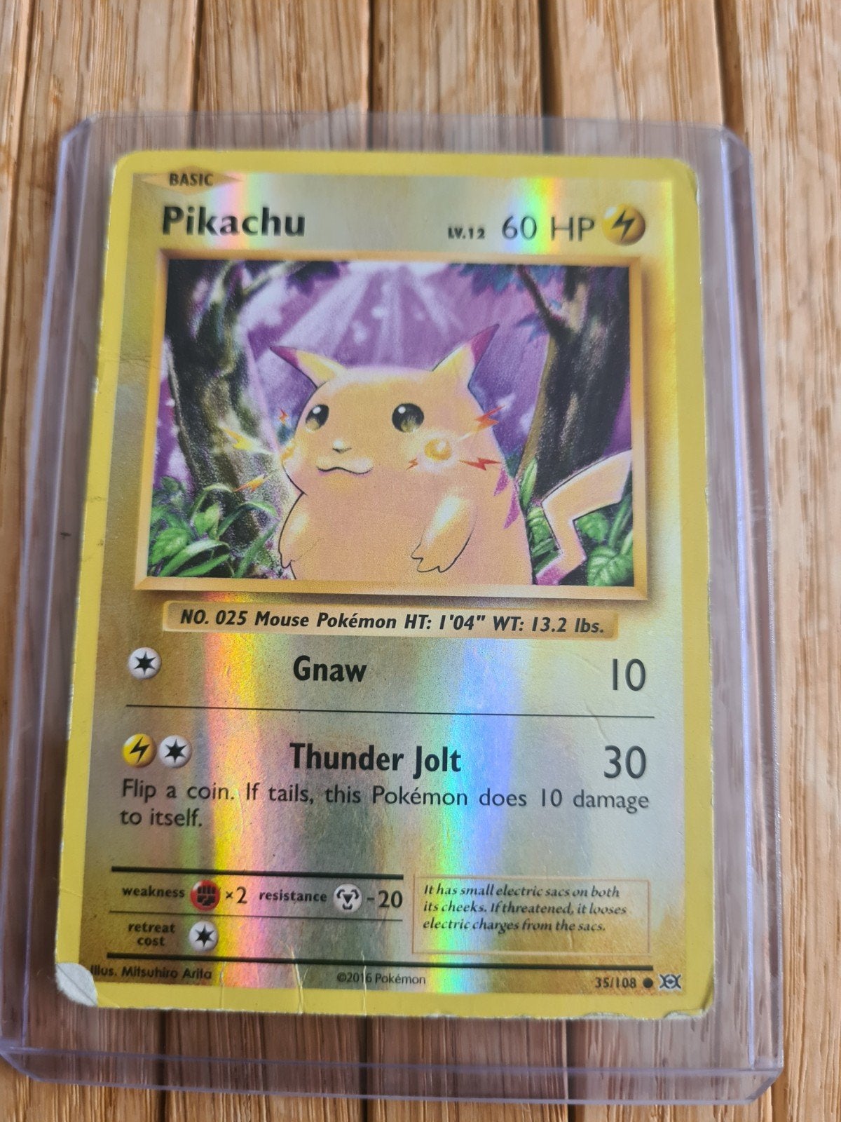 Pikachu XY Evolutions 35/108, Ophalen of Verzenden, Gebruikt, Losse kaart, Foil