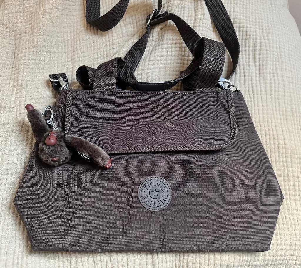 kipling handtas / schoudertas, Ophalen of Verzenden, Zo goed als nieuw, Bruin, Kipling