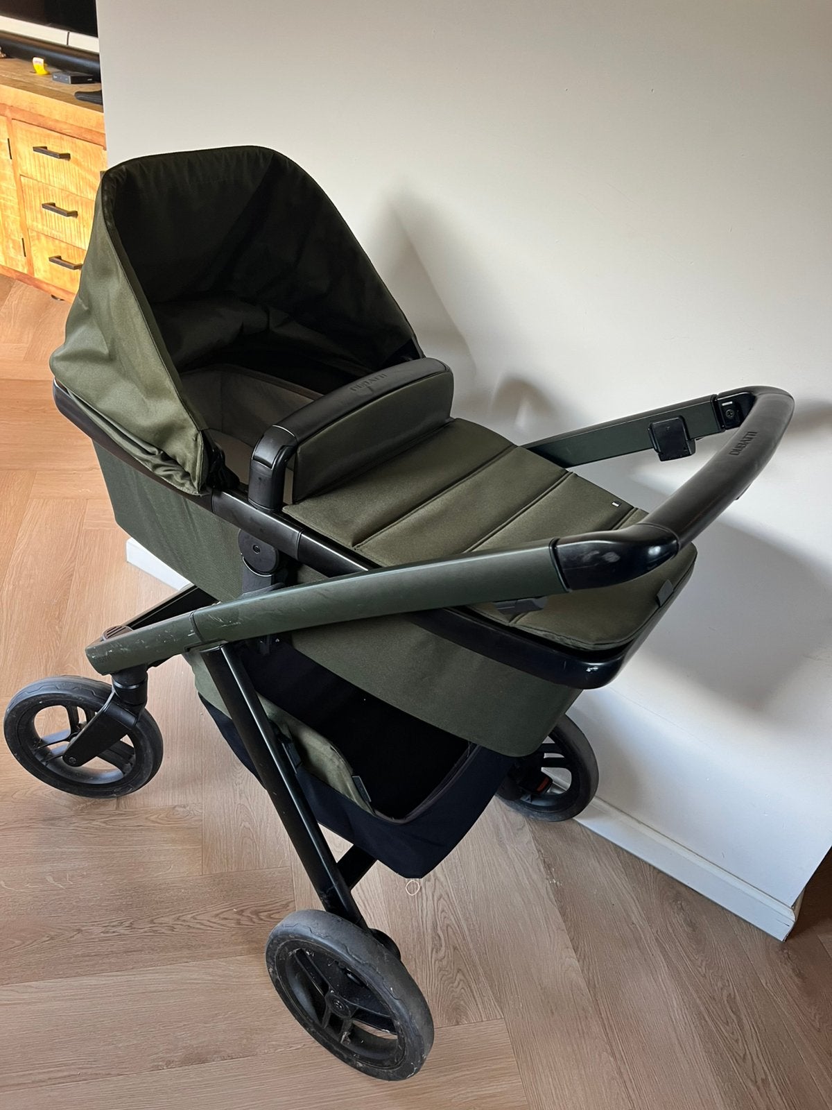 Dubatti Two complete kinderwagen adventure green, Gebruikt, Met reiswieg, Ophalen, Kinderwagen