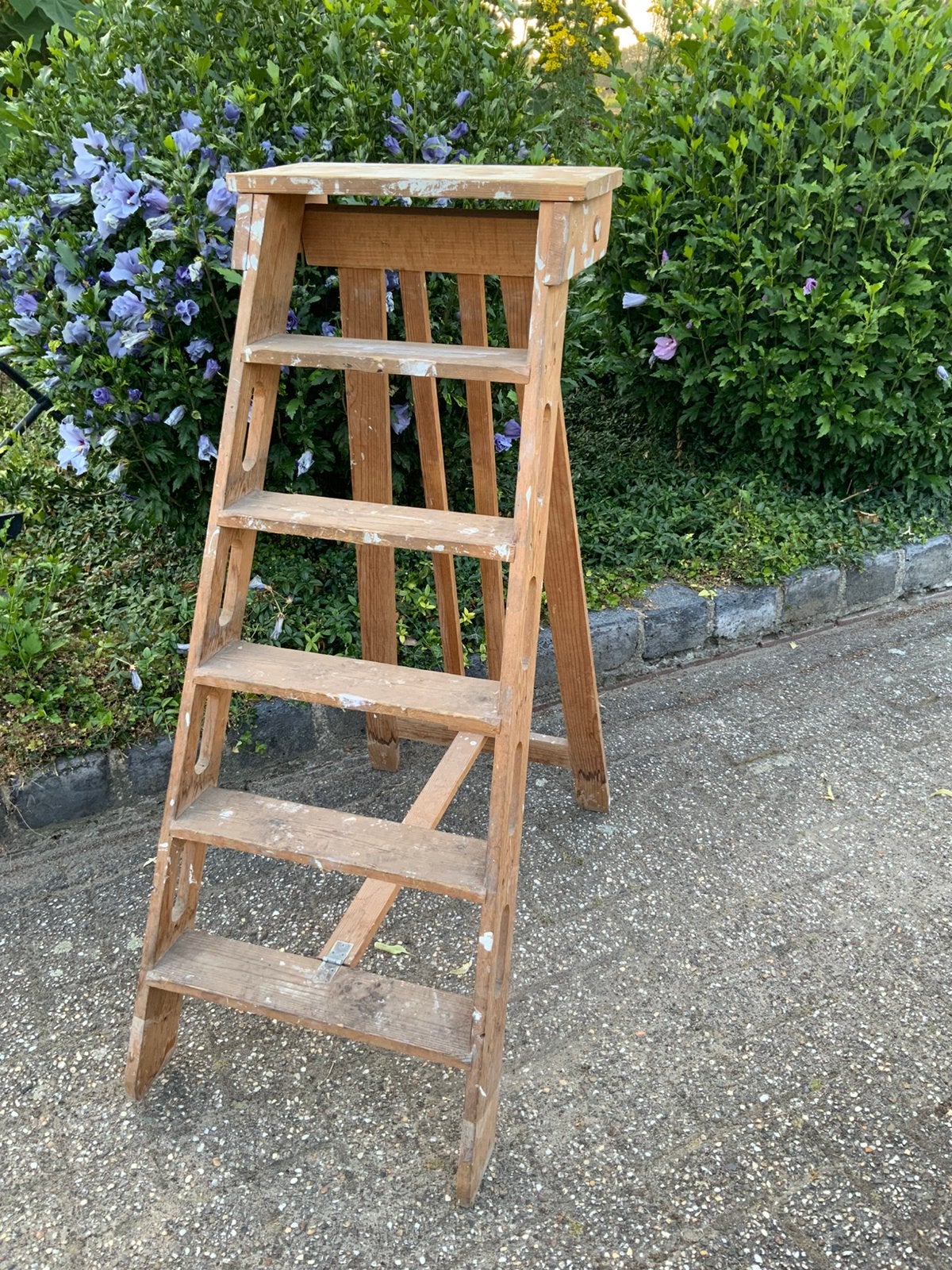 Houten  Schilderstrap 6 treden, Ophalen, Zo goed als nieuw, Minder dan 2 meter
