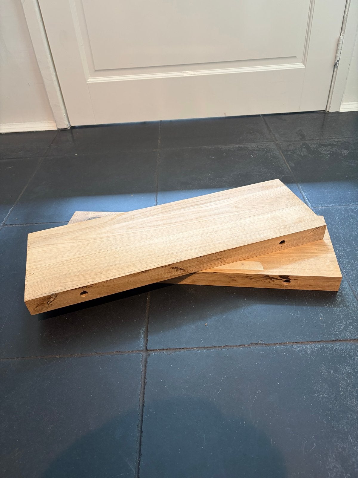 Massief eiken wandplank met blinde bevestiging, Ophalen of Verzenden, Nieuw