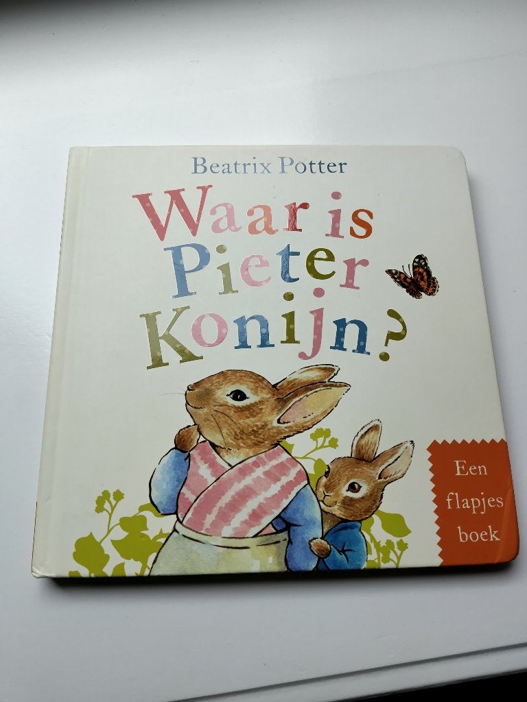 Kinderboek Waar is Pieter Konijn, Gelezen, Fictie algemeen, Uitklapboek, Beatrix Potter