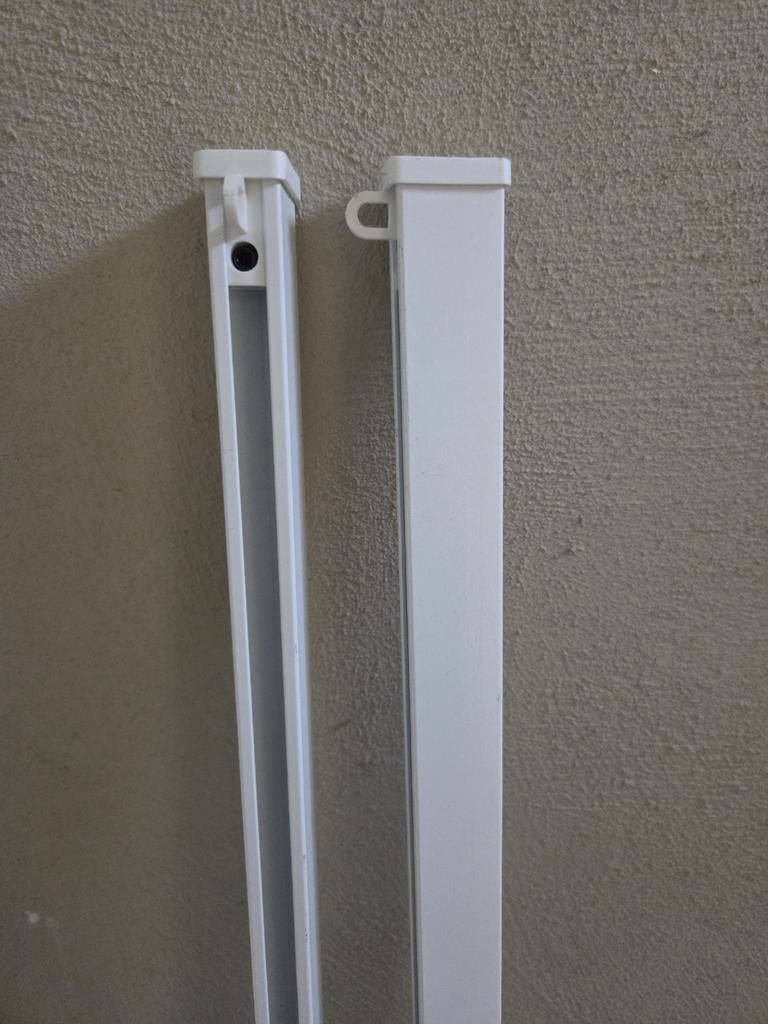 IKEA Vidga Gordijnrails met plafondbevestiging en accessoire, Ophalen, Gebruikt, Wit, 200 cm of meer