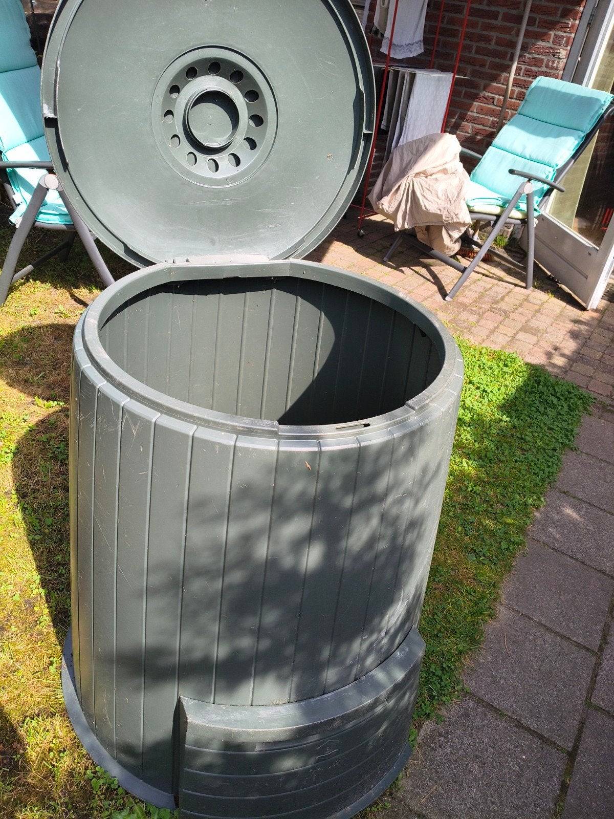 Grote compostbak, Ophalen, Gebruikt