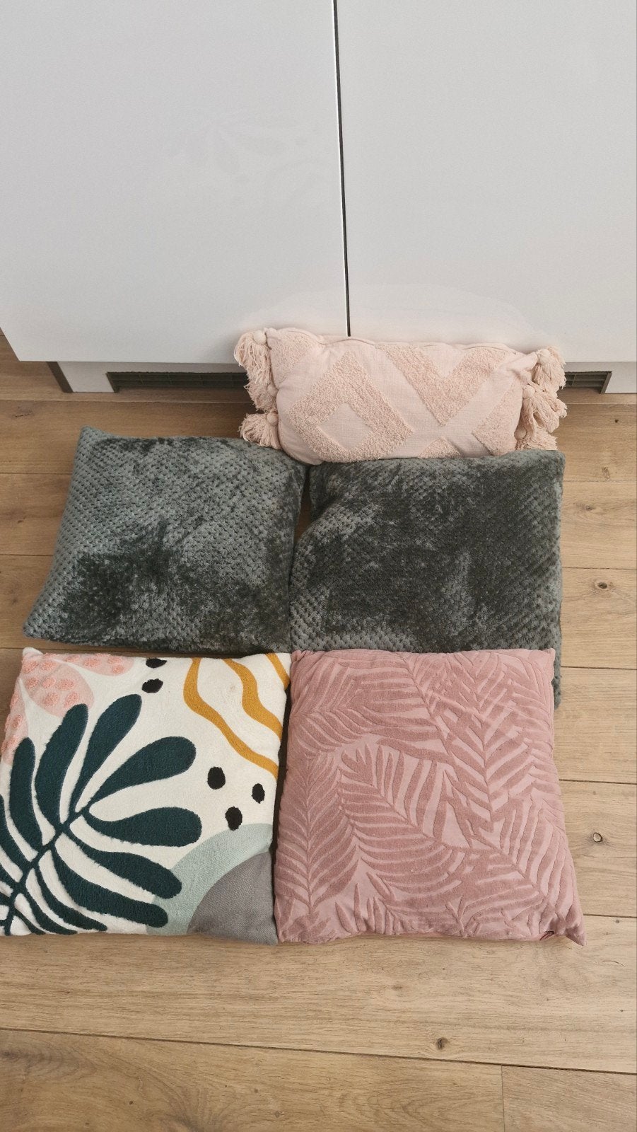 Diverse sierkussens - Roze, groen, grijs, meerkleurig, Huis en Inrichting, Woonaccessoires | Kussens, Overige merken, Gebruikt