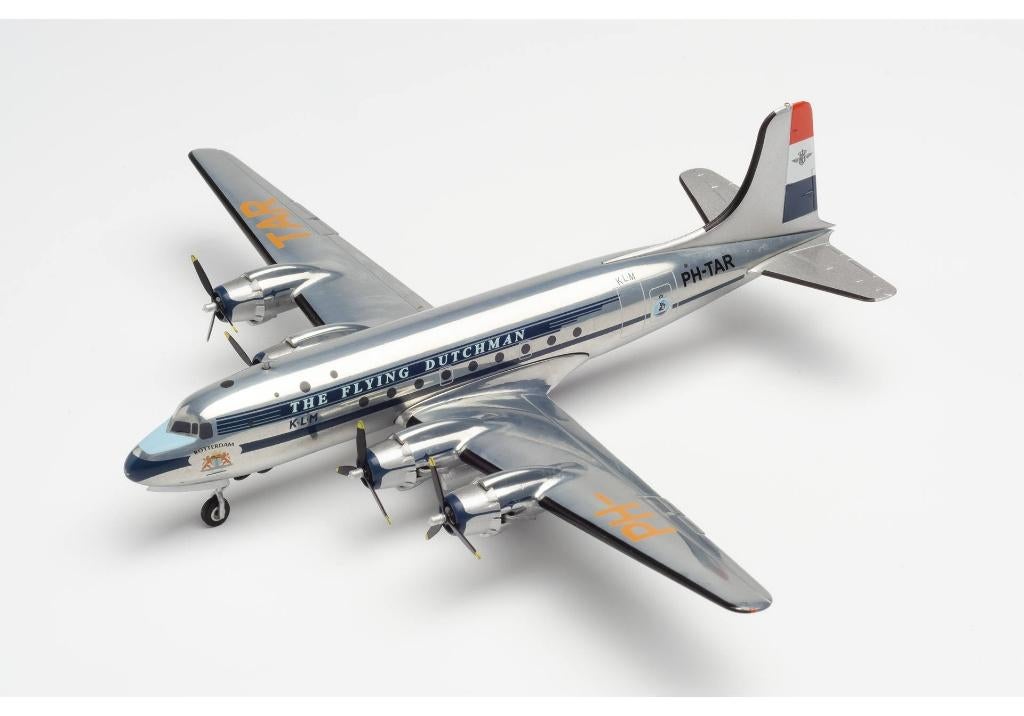 Douglas DC-4 Skymaster PH-TAR Rotterdam KLM Herpa 559799, Verzamelen, Luchtvaart en Vliegtuigspotten, Nieuw, Schaalmodel, Verzenden