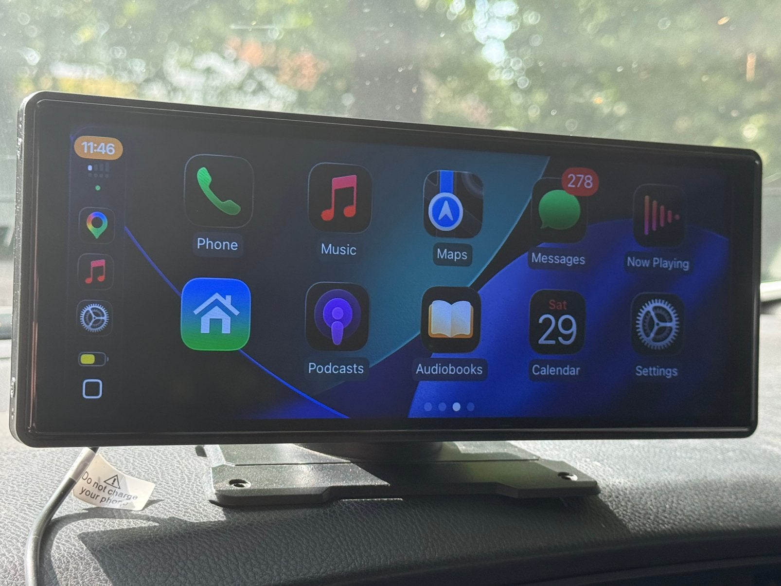 Portable Apple CarPlay & Android Auto scherm groot display, Ophalen of Verzenden, Zo goed als nieuw