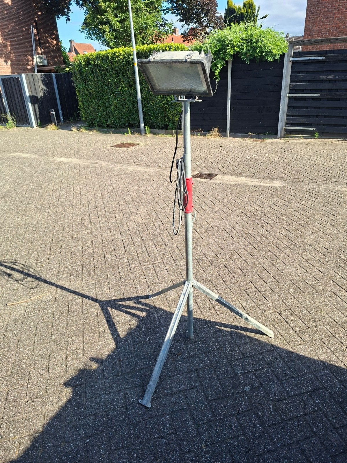 Bouwlamp op statief - 500W Halogeen, Ophalen, Gebruikt, Met statief, Lamp met armatuur