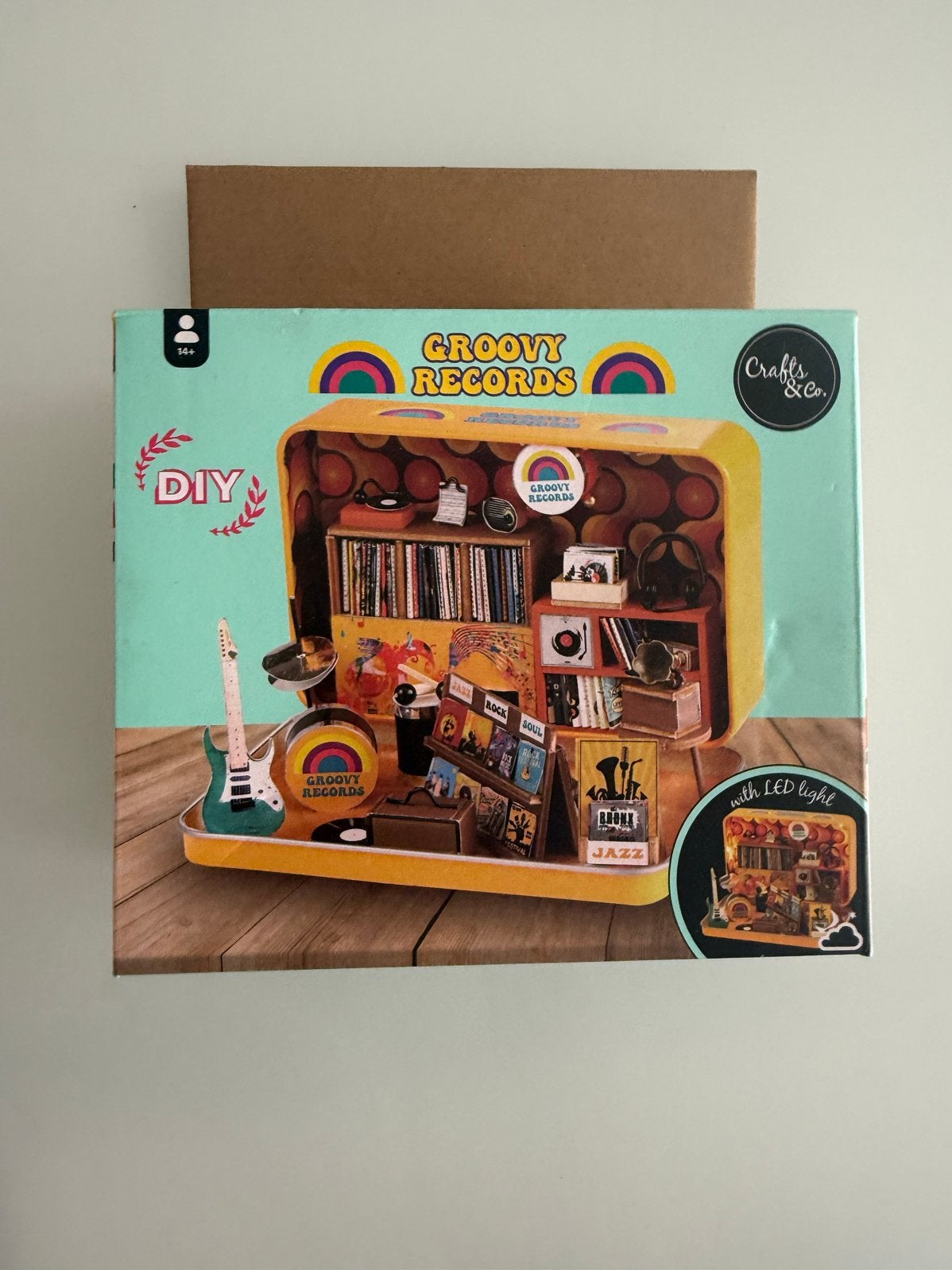 DIY Groovy Records Knutselset met LED Licht, Overige thema's, Nieuw, Meerkleurig, Educatief
