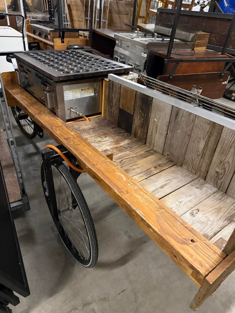 Bakfiets met poffertjesplaat en grillrooster, Ophalen, Gebruikt