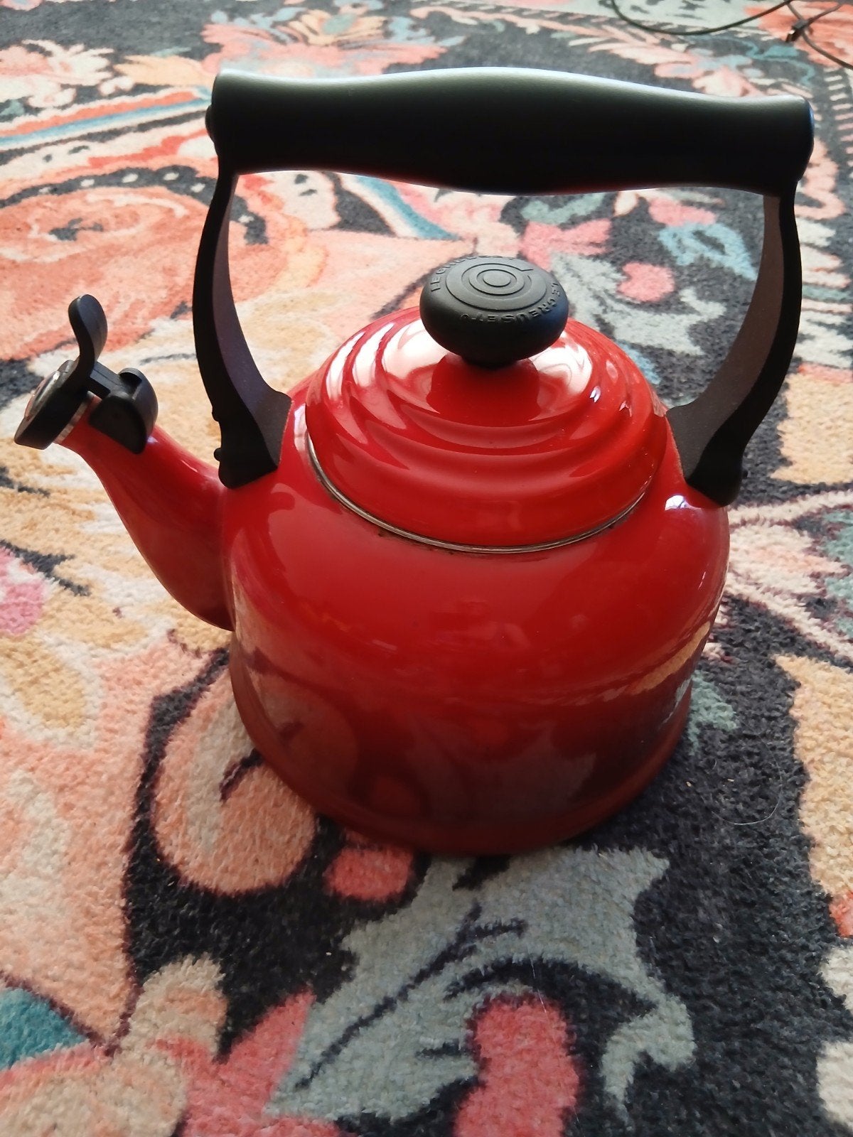 Le Creuset fluitketel rood 2,1 liter, Gebruikt, Metaal, Rood, Le Creuset