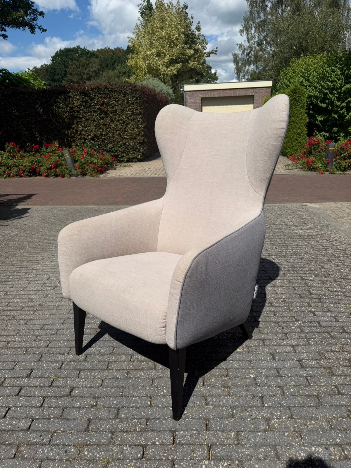 Oorfauteuil Prominent, Huis en Inrichting, Fauteuils, Ophalen, Minder dan 75 cm, Zo goed als nieuw, Stof
