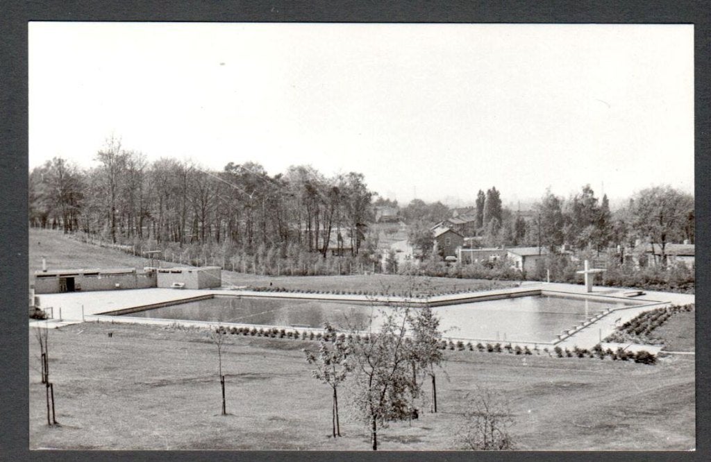 Oude Ansicht - Schaesberg Zwembad de Molt - Lb., Verzamelen, Ophalen of Verzenden, 1940 tot 1960, Ongelopen, Limburg