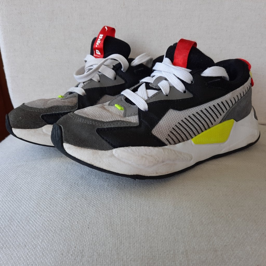 PUMA RS Z Top sneakers grijs zwart geel rood maat 34, Meisje, Puma, Schoenen, Ophalen of Verzenden