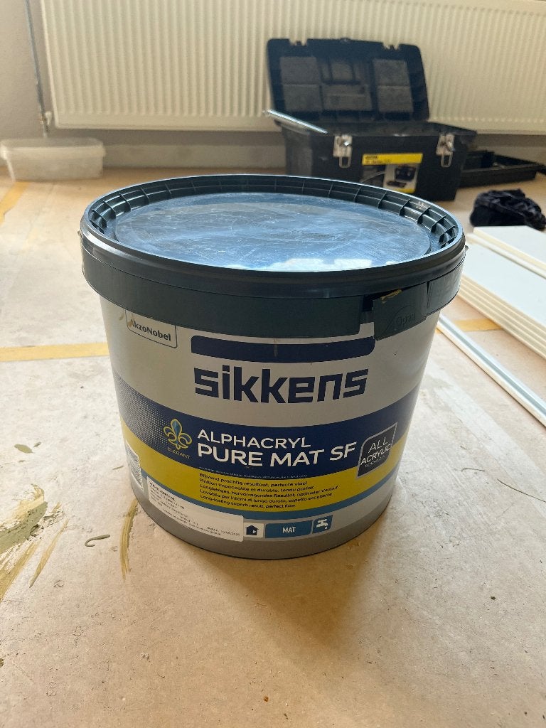 KOOPJE! Sikkens alphacryl groen 9,5 liter S4030-Y, Doe-het-zelf en Verbouw, Verf, Beits en Lak, Ophalen, 5 tot 10 liter, Nieuw