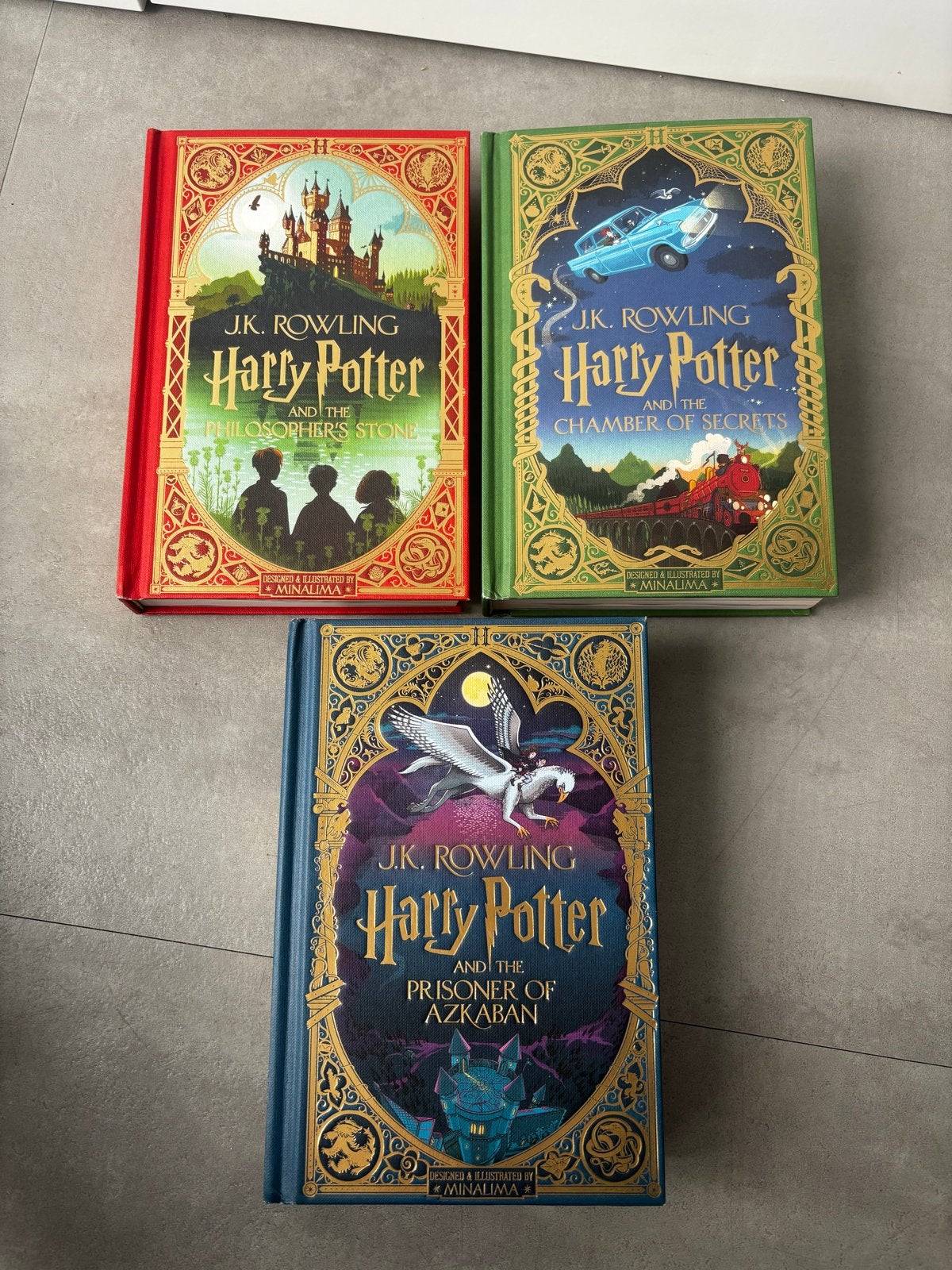 Harry Potter Minalima Editie Boeken 1, 2 en 3, Boeken, Ophalen of Verzenden, Zo goed als nieuw