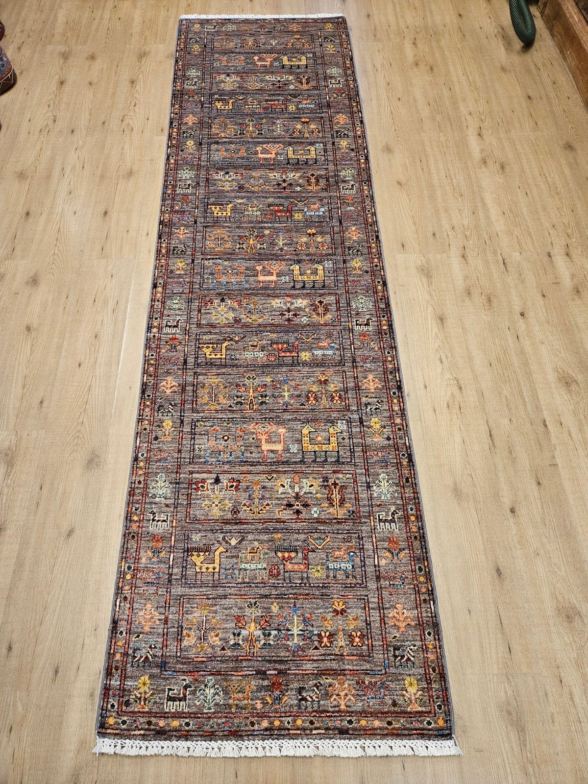 Handgeknoopt oosters tapijt loper loribaf 310x86, Perzisch, Vof Slats Antiek, 50 tot 100 cm, Crème