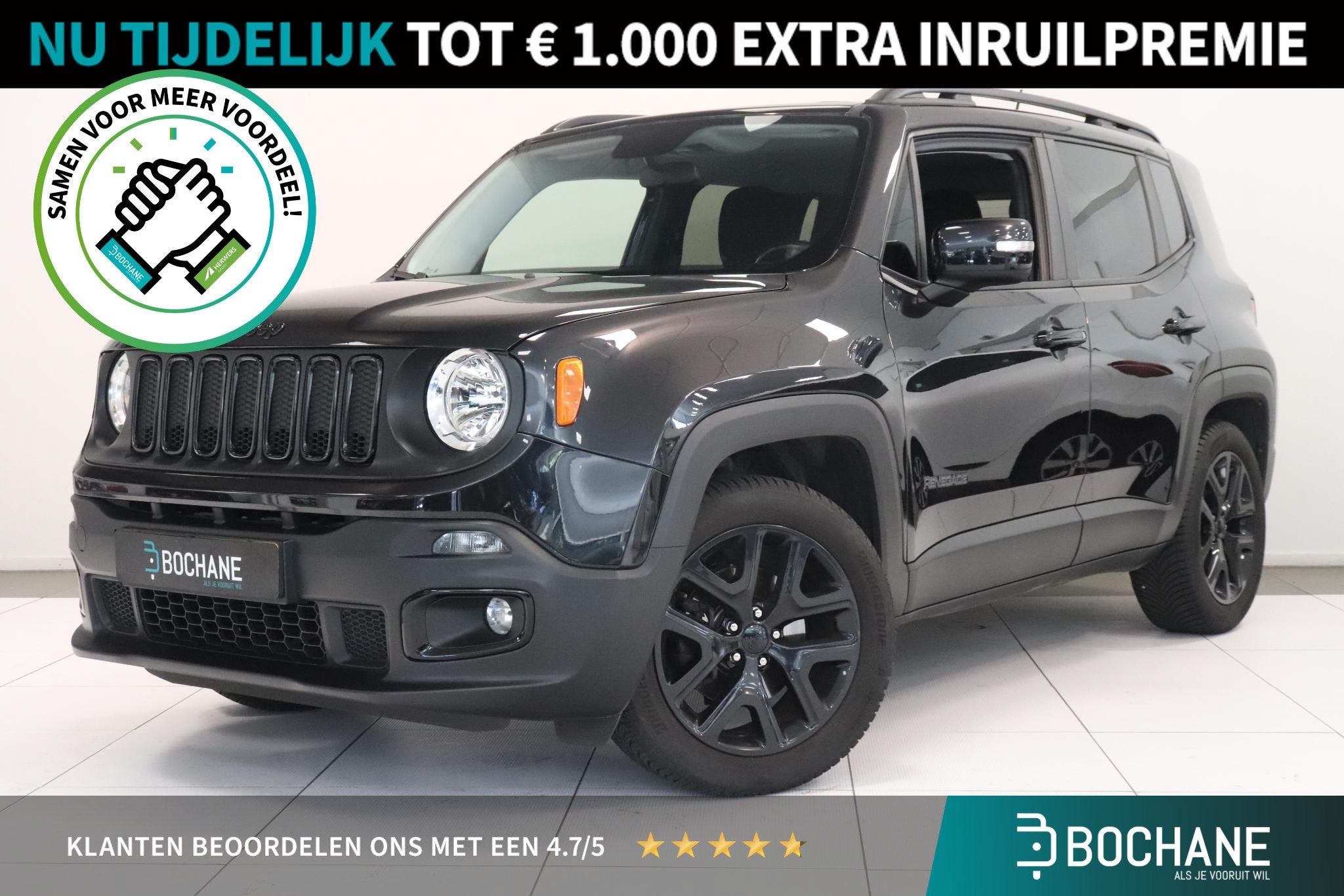 Jeep Renegade 1.6 E-Torq Night Eagle II | Airco | Parkeersen, Auto's, Stof, Gebruikt, 4 cilinders, Met garantie (alle)