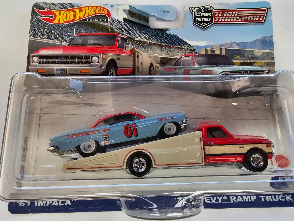 Hot Wheels Team Transport 61 Impala Chevy Truck HotWheels, Hobby en Vrije tijd, Modelauto's | Overige schalen, Verzenden, Nieuw