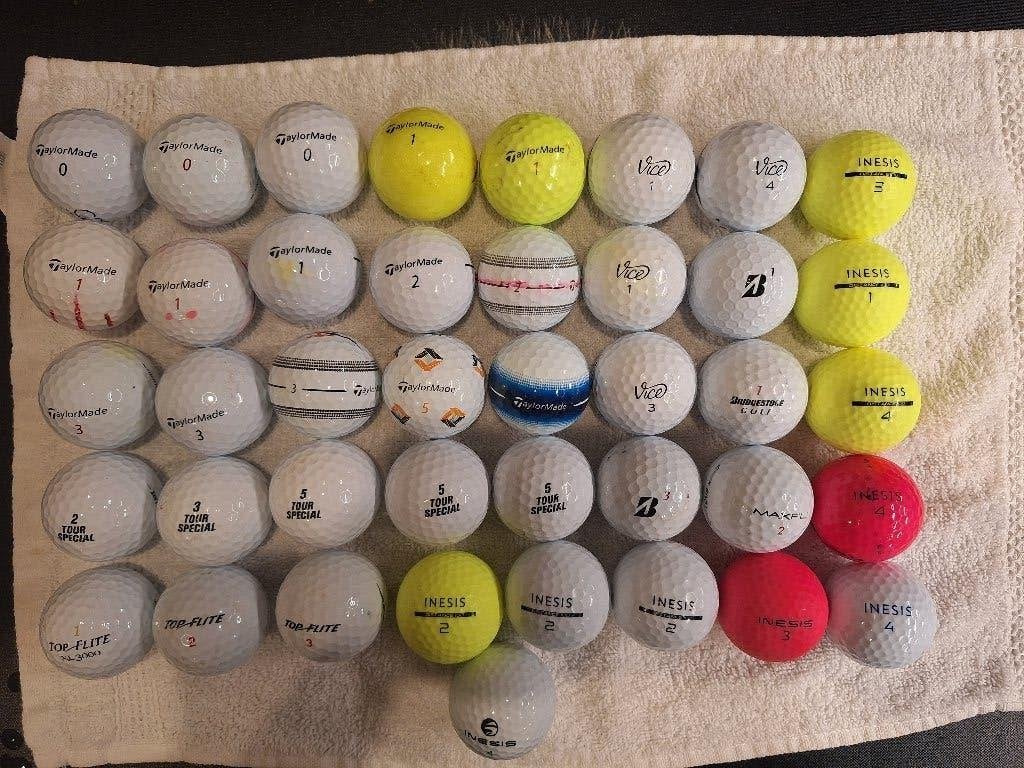 41x tweedehands merk golfballen, Ophalen of Verzenden, Gebruikt, Bal(len), Overige merken