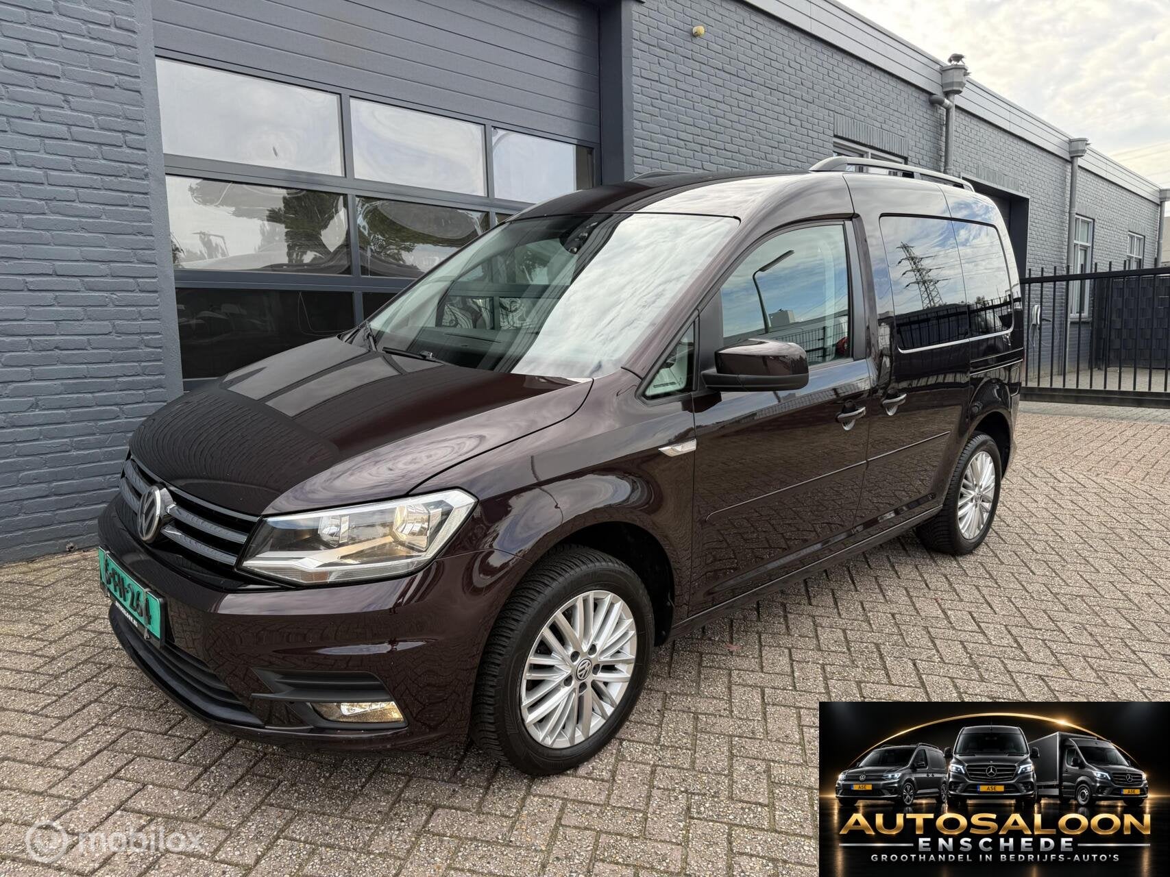 Volkswagen Caddy Combi 1.4 TSI DSG 1-2017 Airco Navi PDC, Gebruikt, Zwart, Onderhoudsboekje, Verwarmde buitenspiegels