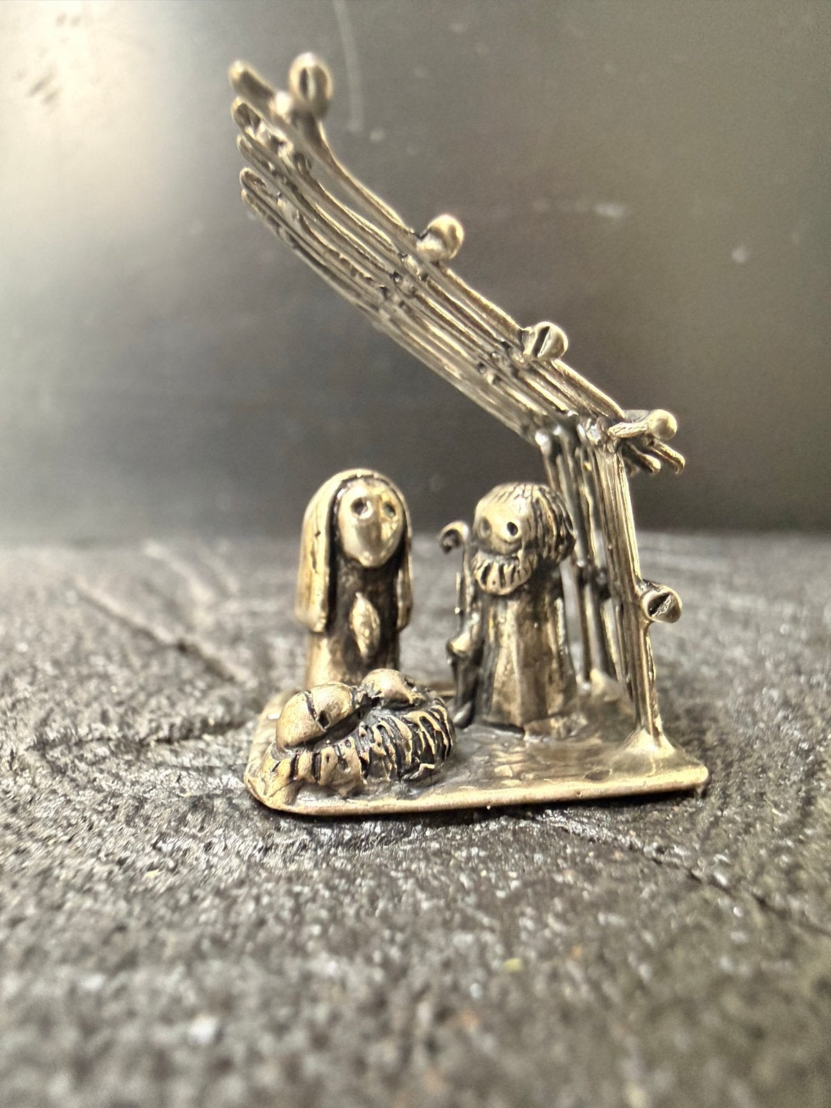 Zilveren Miniatuur Kerststal - Uniek Kerstdecoratie, Verzenden, Zilver