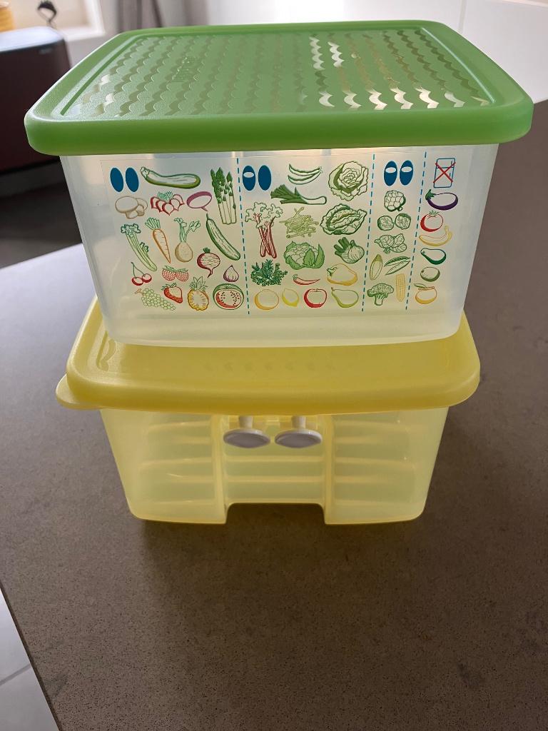 Tupperware Fridge Smart 1.0 liter (2 stuks), Ophalen of Verzenden, Zo goed als nieuw, Groen, Overige typen