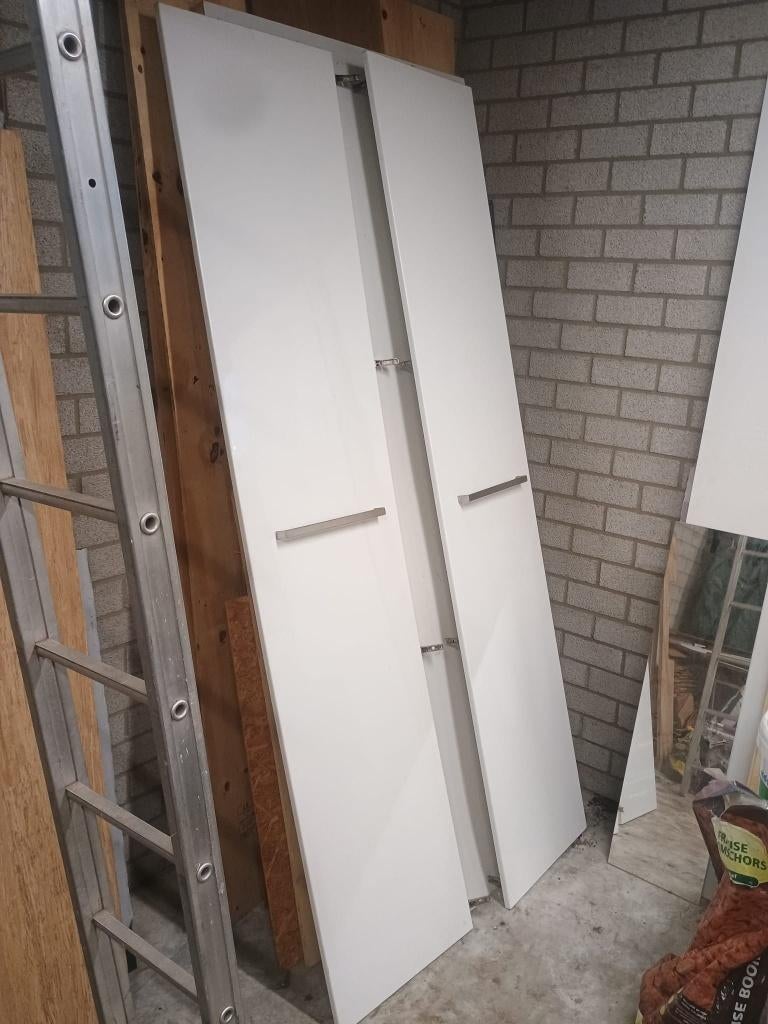 Ikea Pax kast deuren Hoogglans wit, Huis en Inrichting, Kasten | Kledingkasten, Ophalen, Gebruikt, Grenenhout, 200 cm of meer