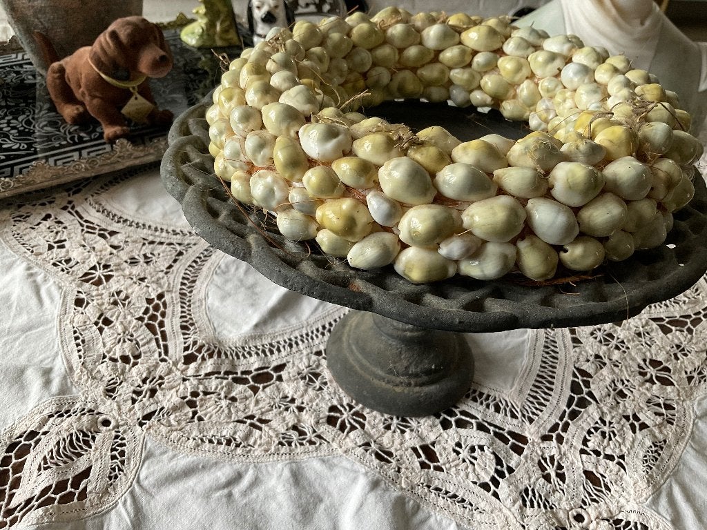 Gietijzer etagère / schaal op voet / landelijke decoratie, Ophalen of Verzenden