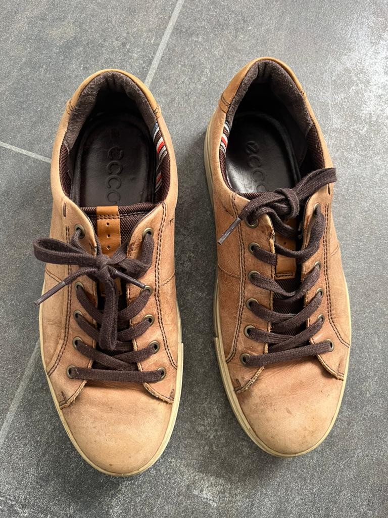 Ecco schoen, Bruin, Ophalen of Verzenden, Sneakers of Gympen, Gedragen