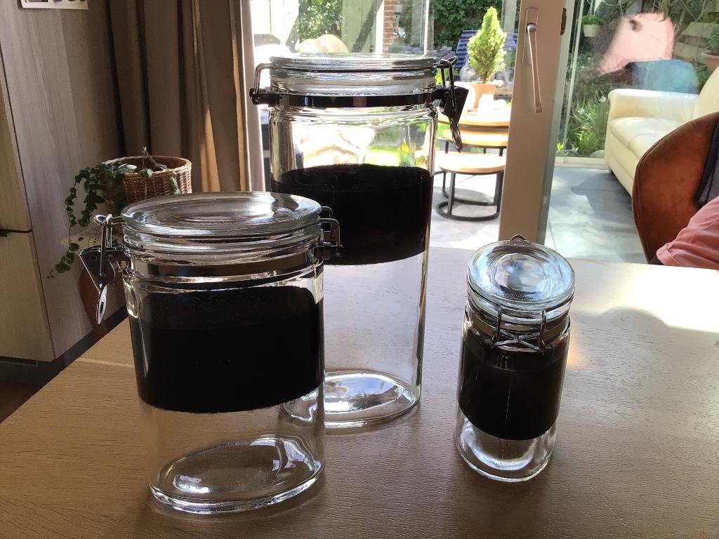 Glazen voorraad potten, Ophalen of Verzenden, Zo goed als nieuw, Glas, Pot, Bus of Blik