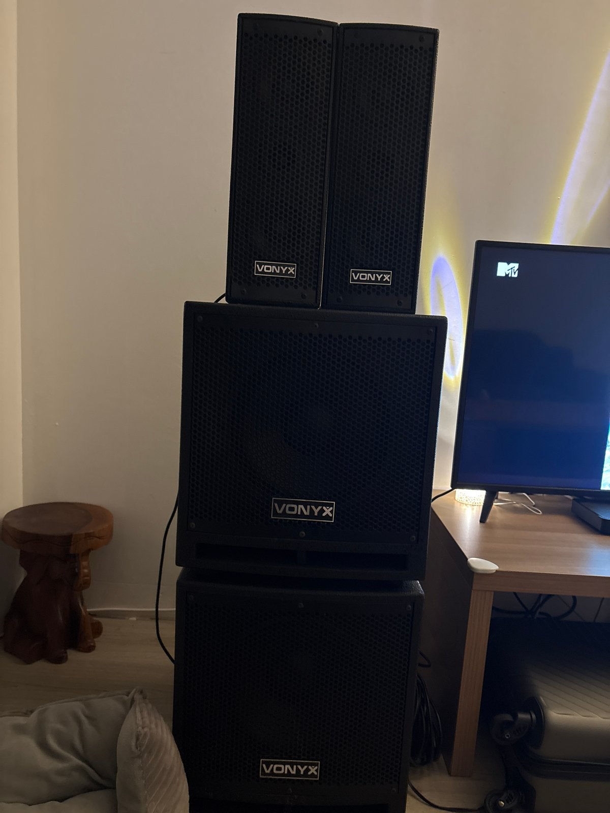 Vonyx BT1000 Party Speaker Set met Subwoofers, Overige merken, Gebruikt, Party speaker, Ophalen of Verzenden